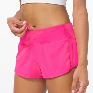 NWT Lululemon Speed Short 2.5” Highlight Pink 6